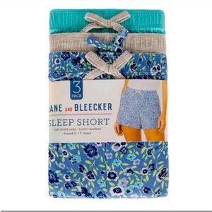 NWT Jane and Bleecker Ladies Women Sleep Short, 3-pack BLUE - size L